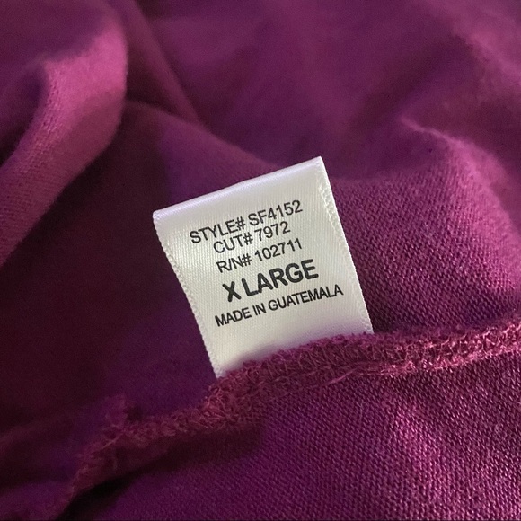 GIBSONLOOK Convertible Neckline Cozy Fleece Tunic In Deep Violet Size XL NWT - Picture 4 of 4